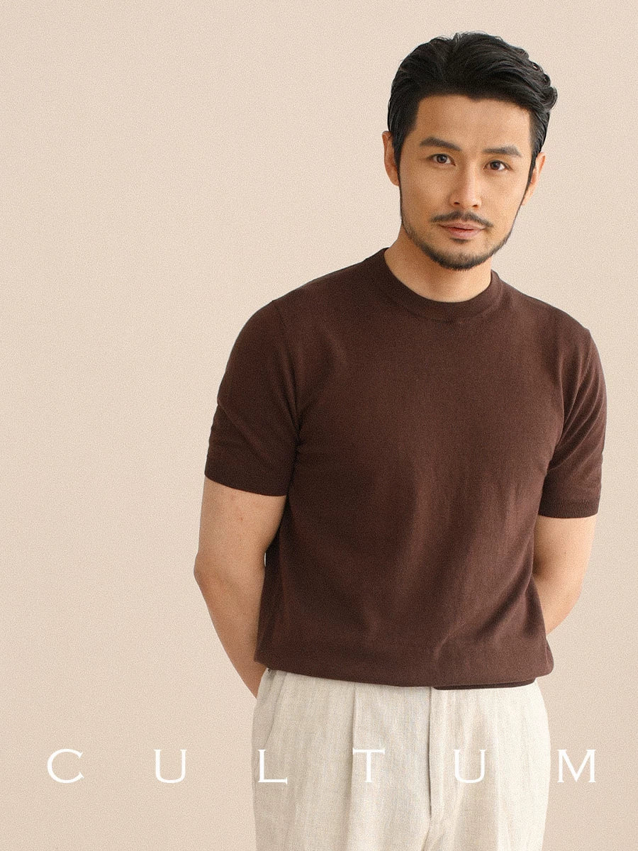 CULTA Thin Breathable Versatile Crew Neck Tee