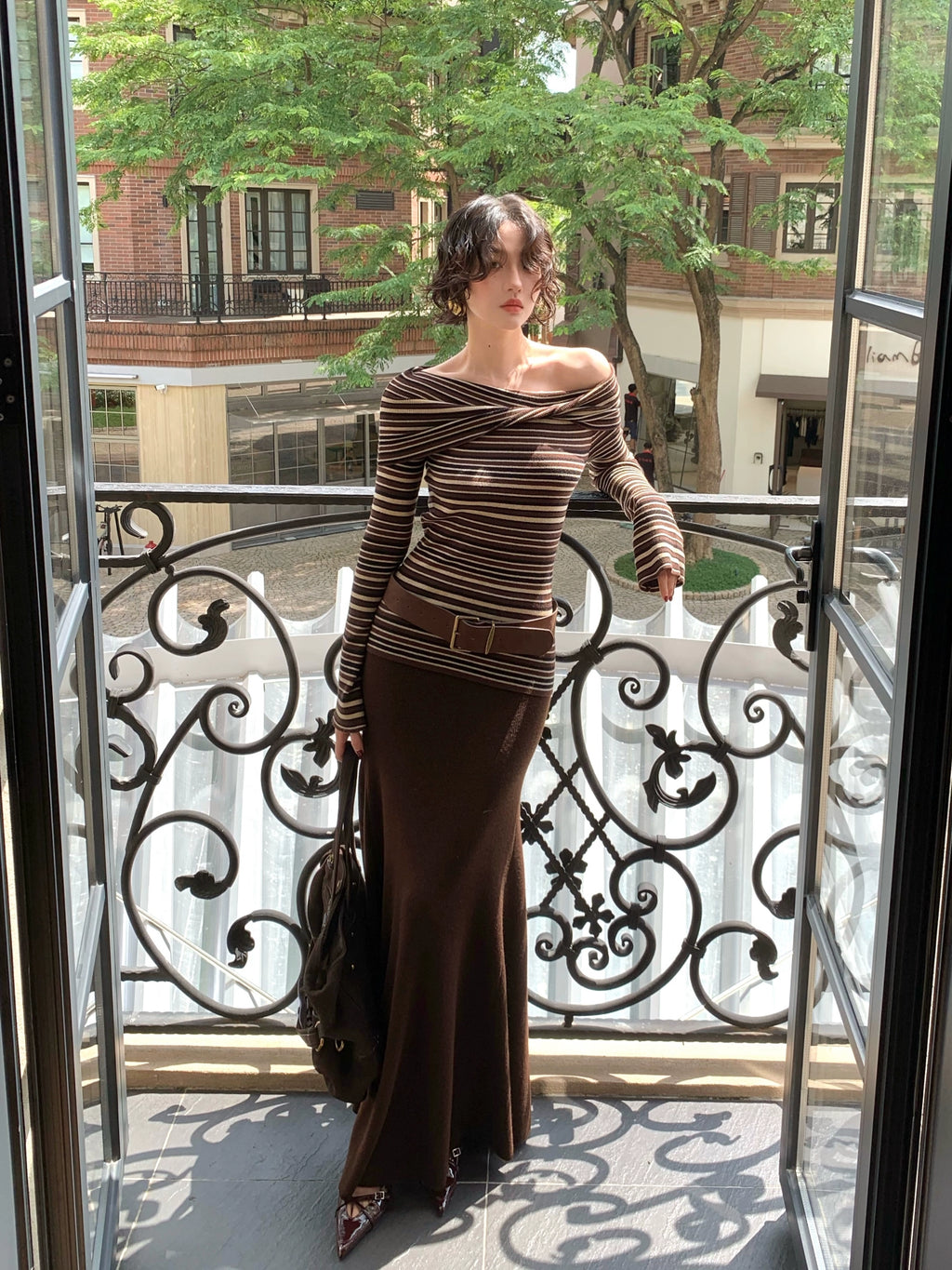 KELIFAN Retro High-waisted Half-length Fishtail Skirt