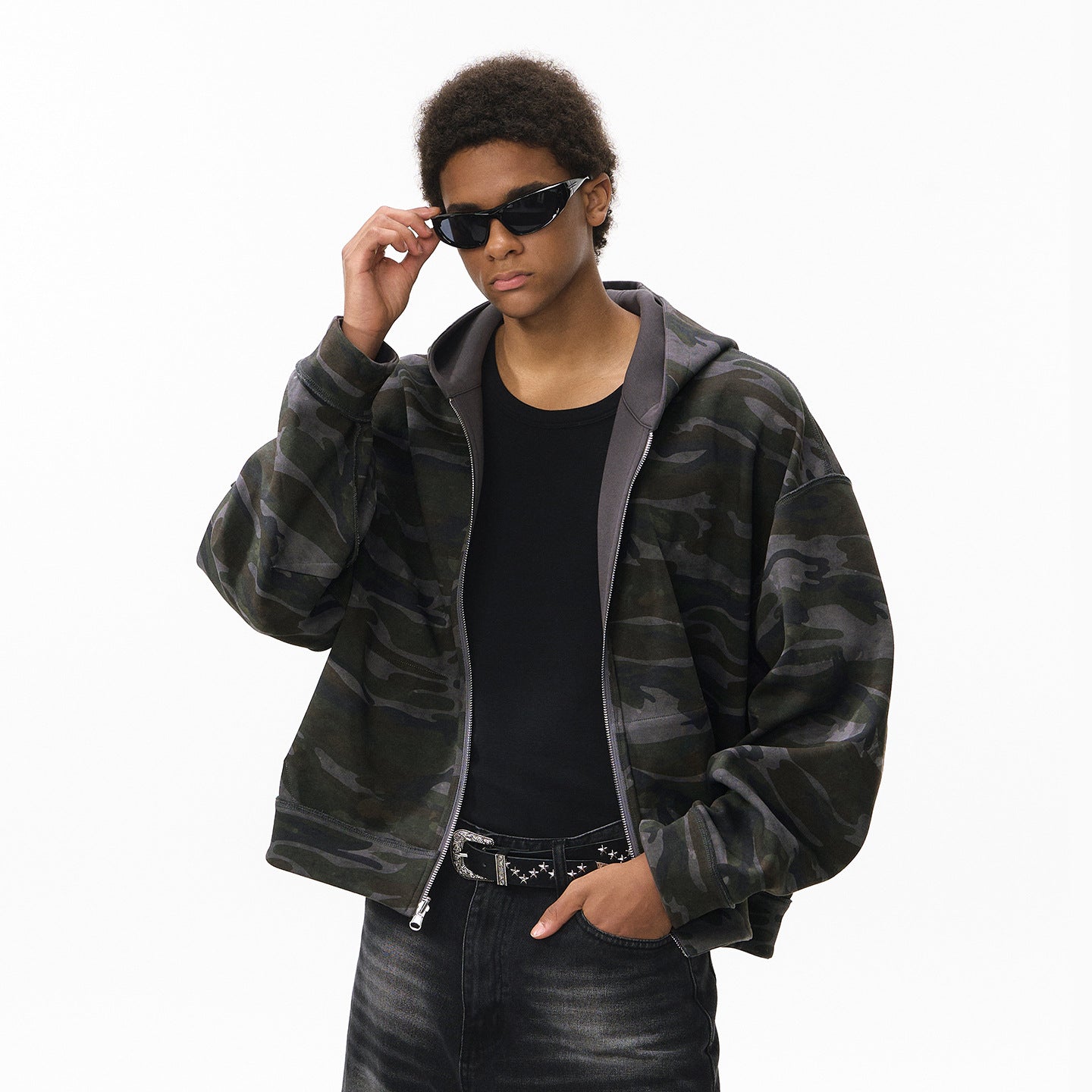 Inflation Camouflage Double Sided Zip Jacket