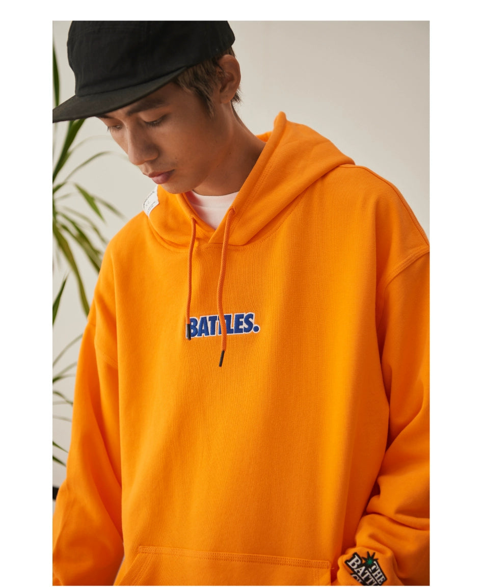 Battles Embroidered Cotton Terry Hooded Sweater