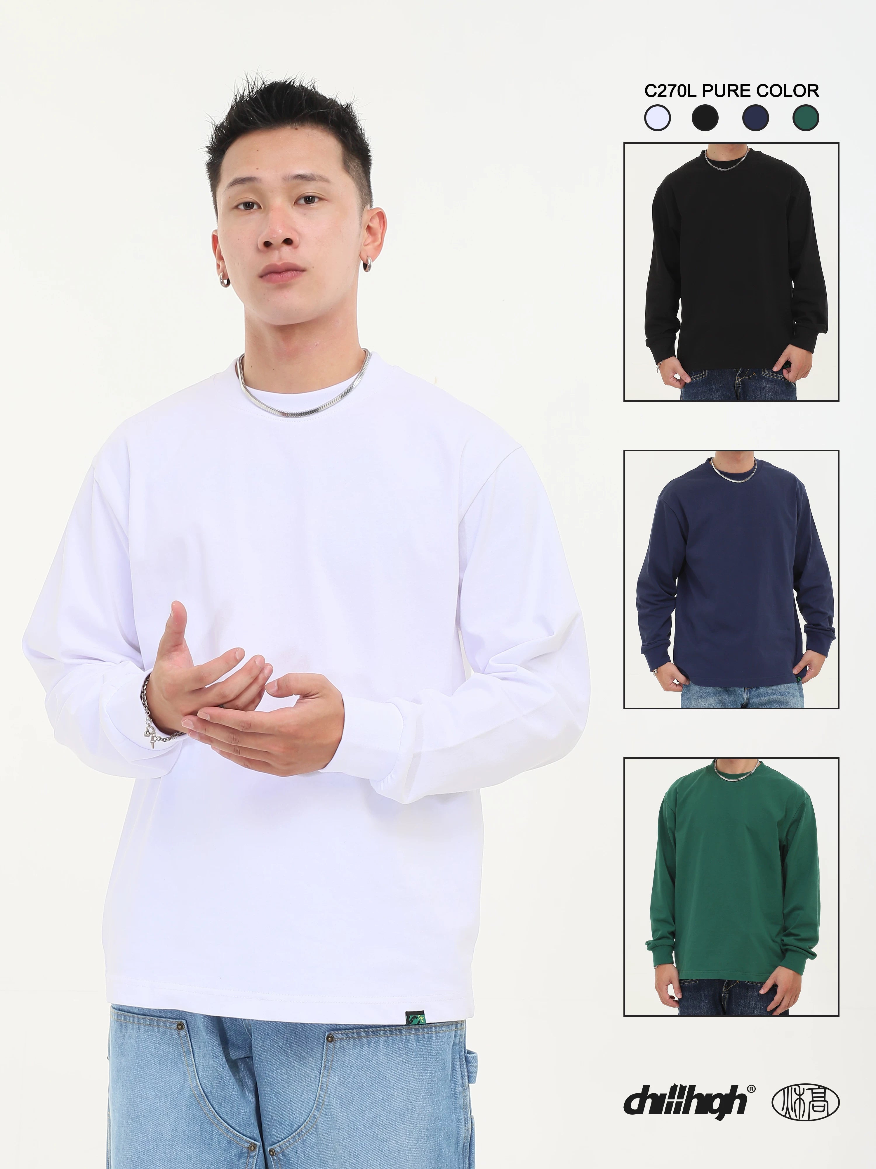 ChillHigh Vintage Crew Neck Loose Casual Long Sleeves