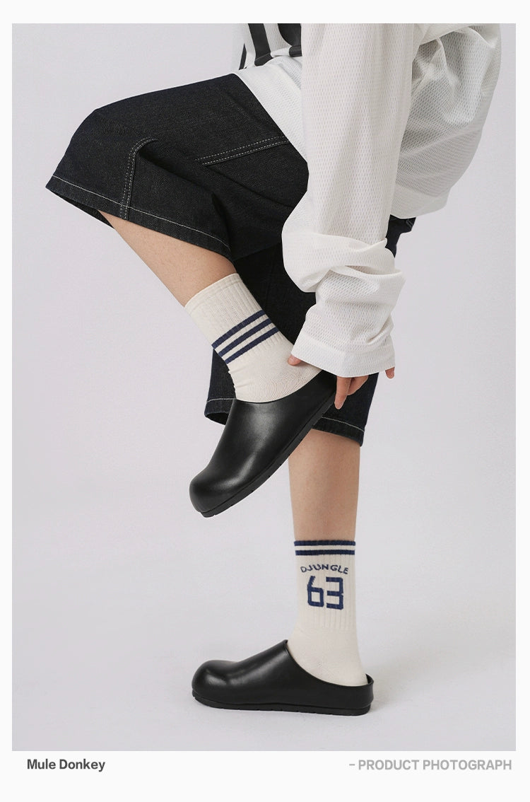 Donkey Anti-velvet Thick-soled Lazy Ugly Bag Head Half Slippers