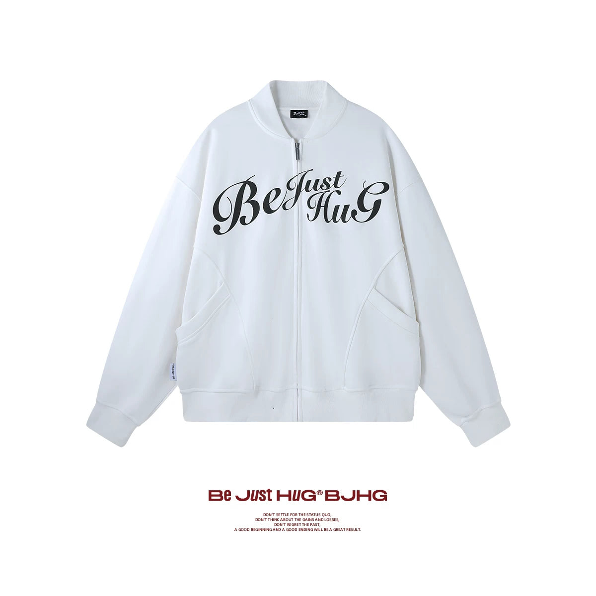 BJHG Design Sense Baseball Knitted Cardigan Jacket