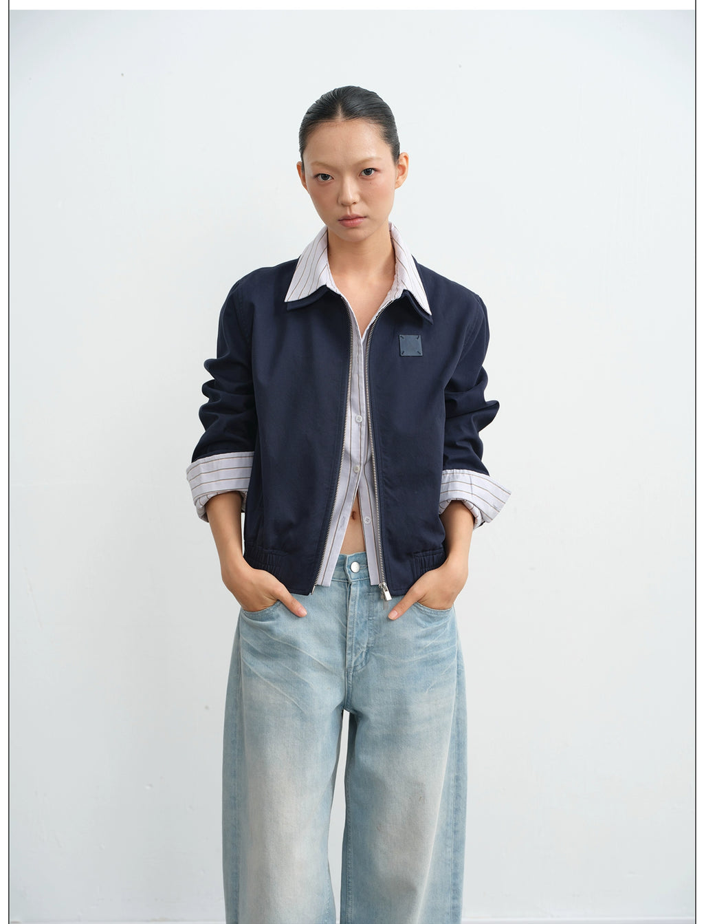 LINY LIBERTY Lapel Loose Short Jacket