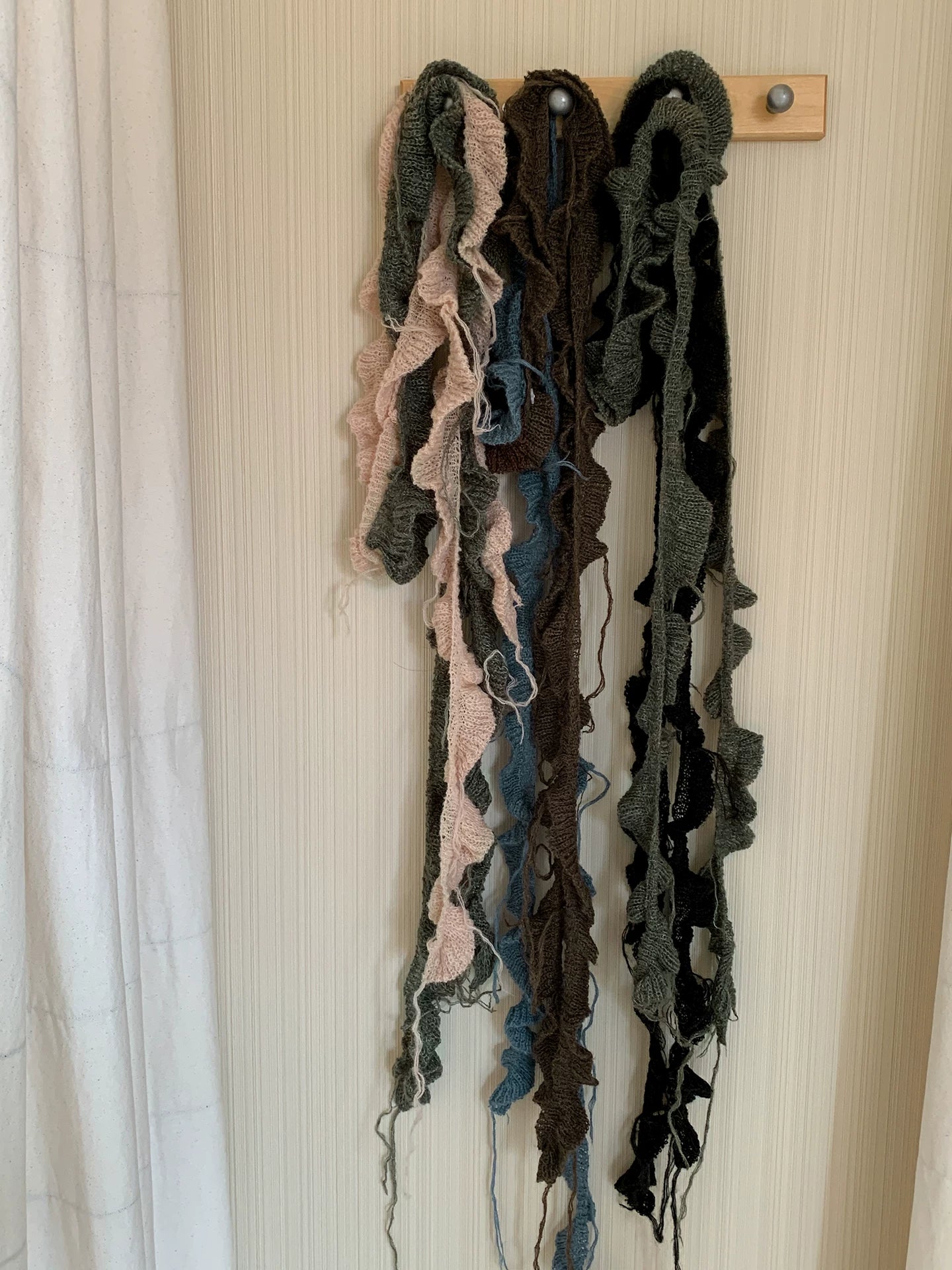 KANO Irregular Knitted Slender Scarf