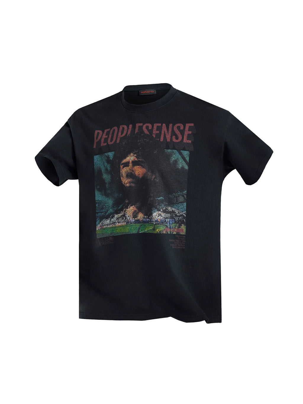 PEOPLESENSE Retro White Ink Direct Injection Casual Tee