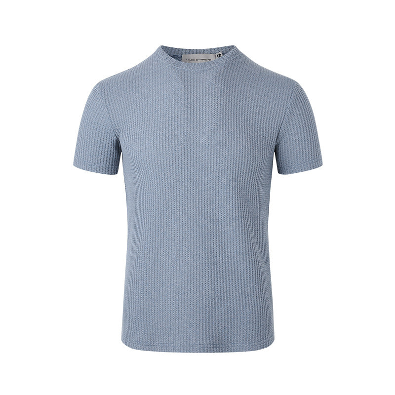 MADEEXTREME Old Money Wind Knitted Crew Neck Casual Tee