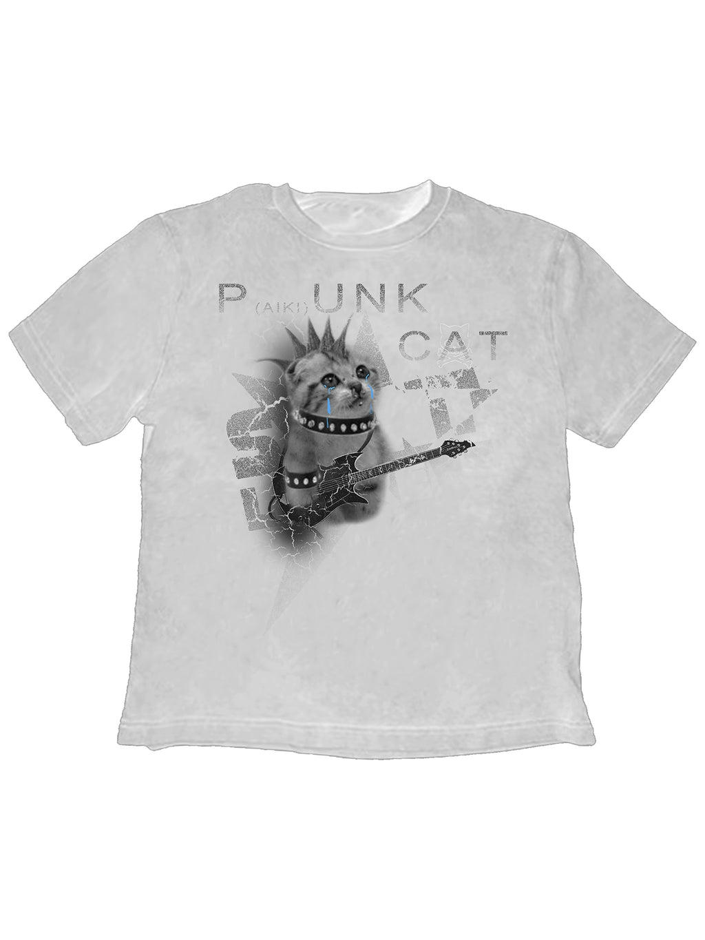 PAIKI2025SS Punk Rock Kitty Animal Print Tee