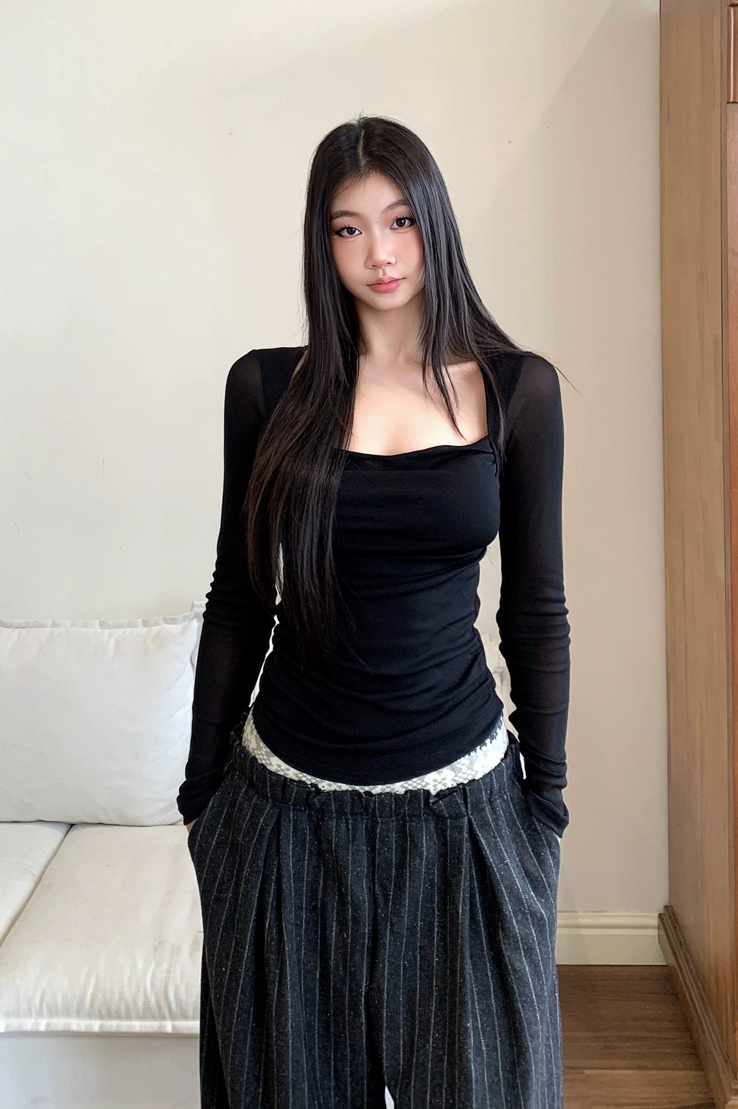 WITHMIN Inner Slim Slim Long Sleeves