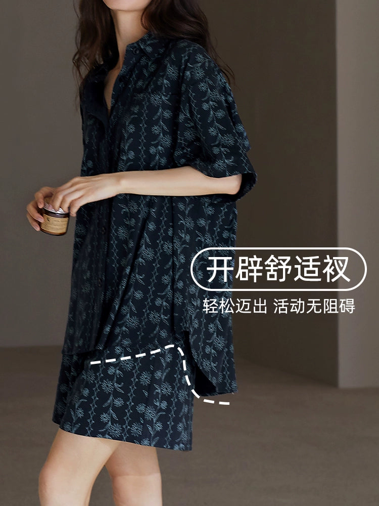 Yuenei Old Money Style Casual Home Pajamas