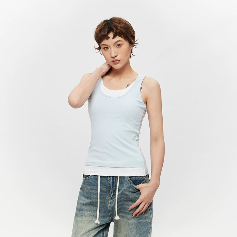 AIRHOOD Fake Two-piece Sling I-shaped Vest