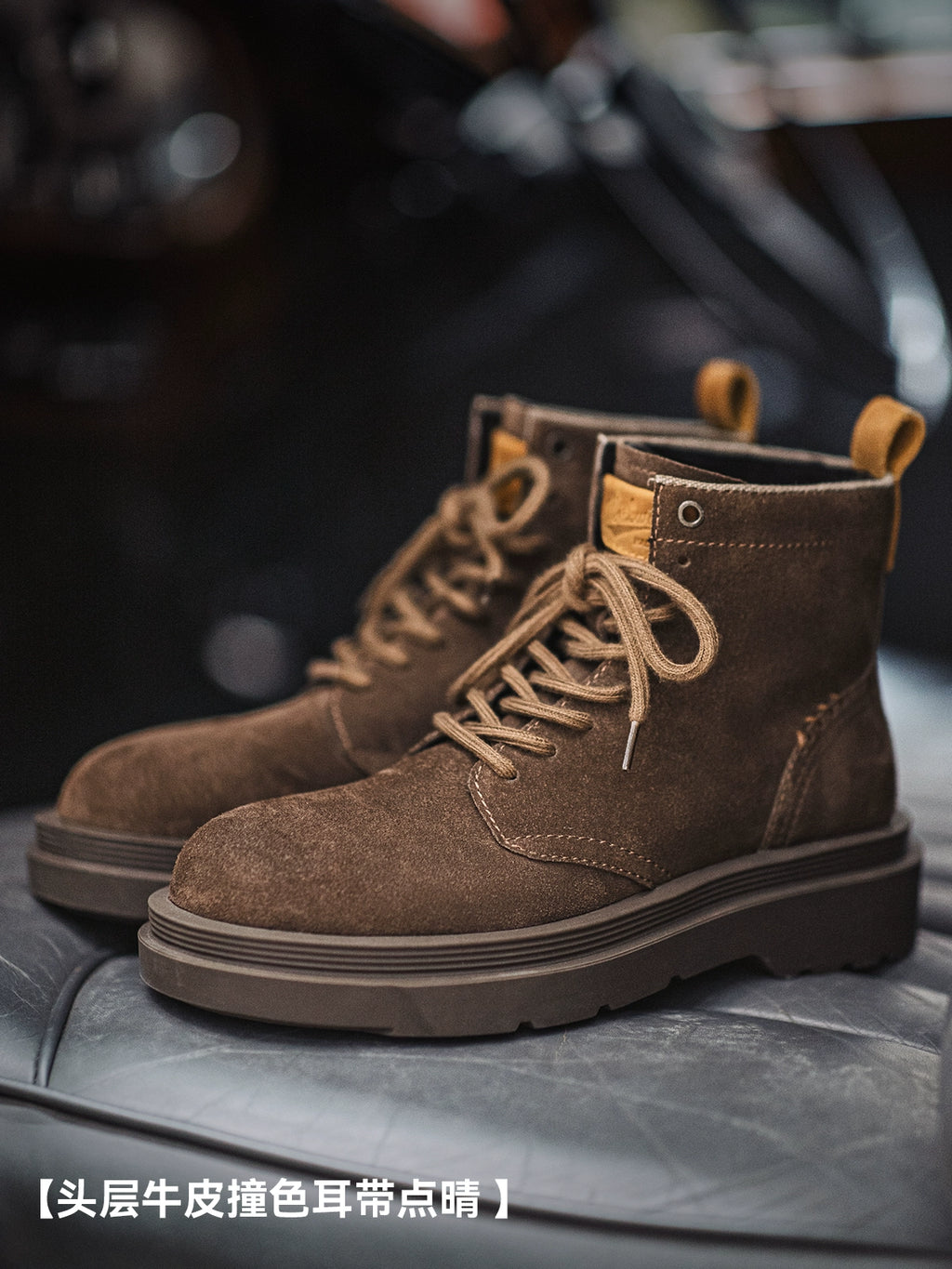 Maden Casual Retro Thicksole Medium and High Top Fur Martin Boots