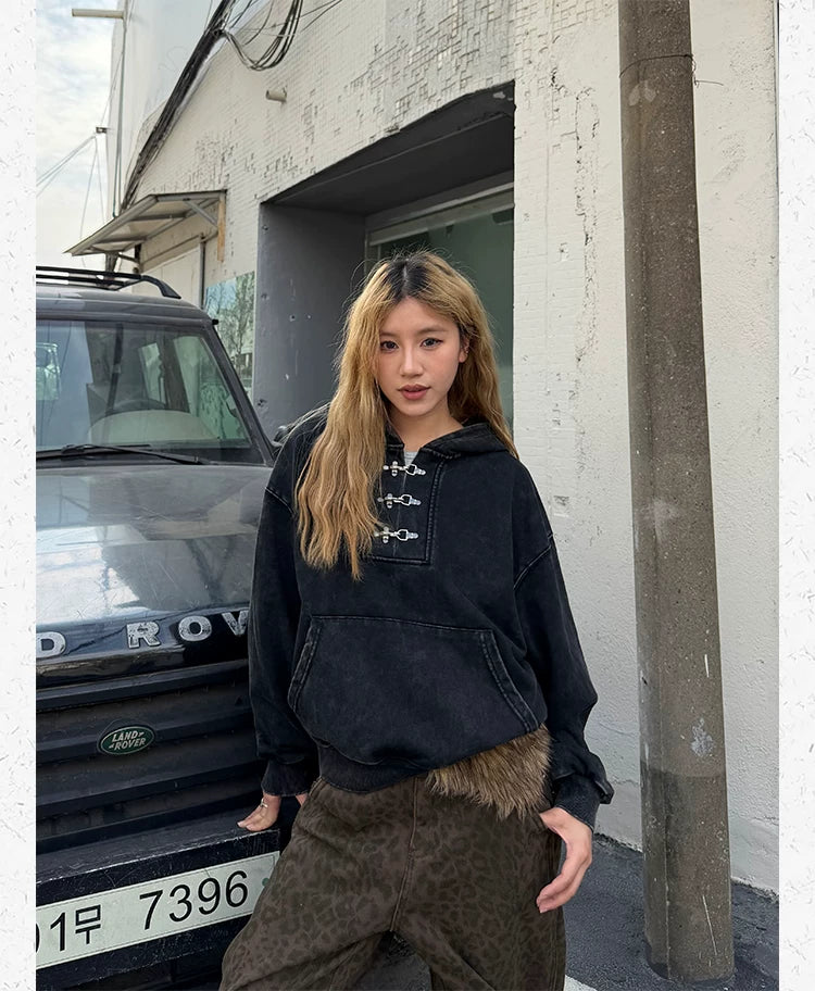 CCYE Lobster Button Heavy Hooded Sweater