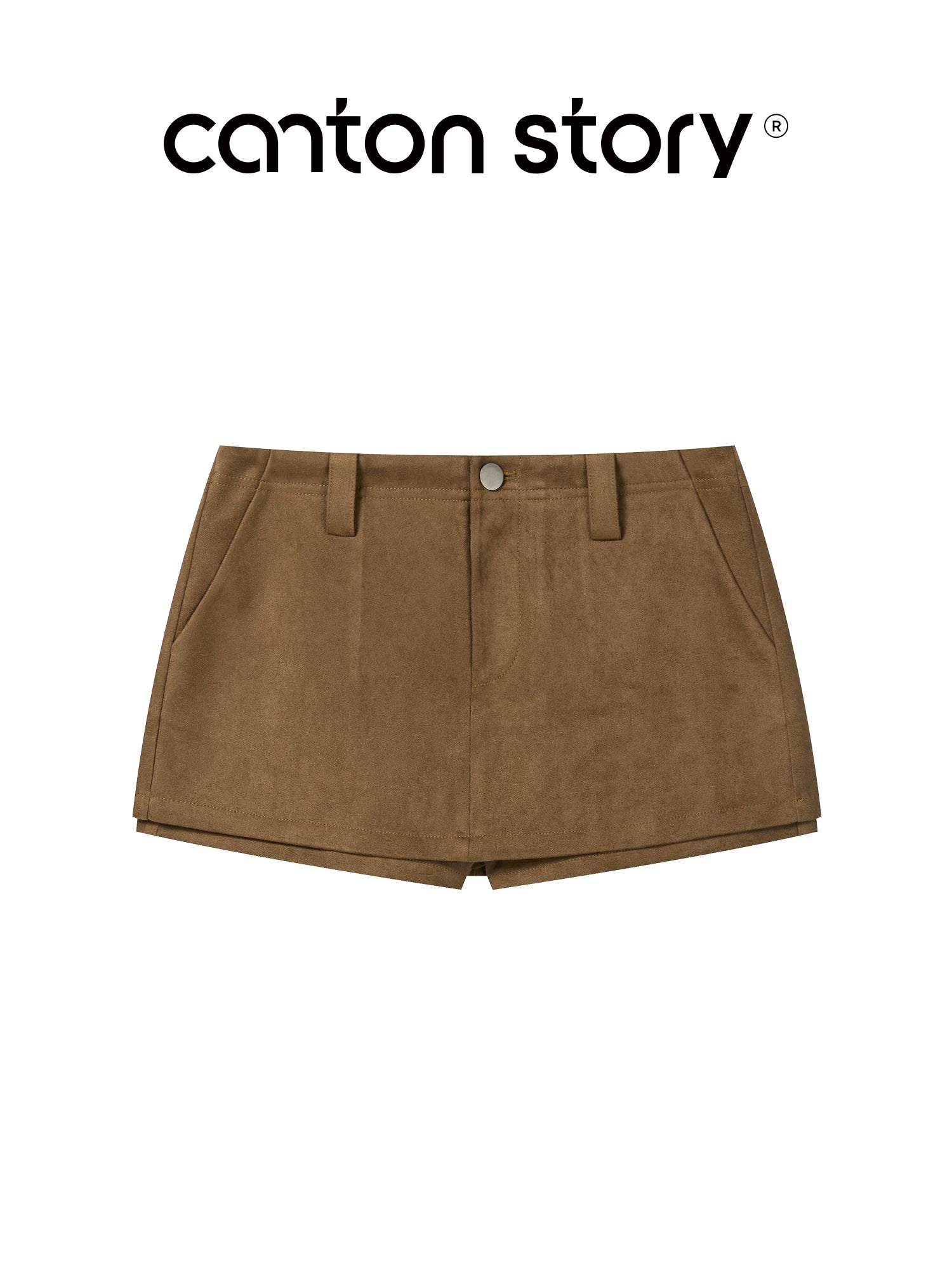 Cantonstory Temperament Fake Two Lapel Long Sleeves