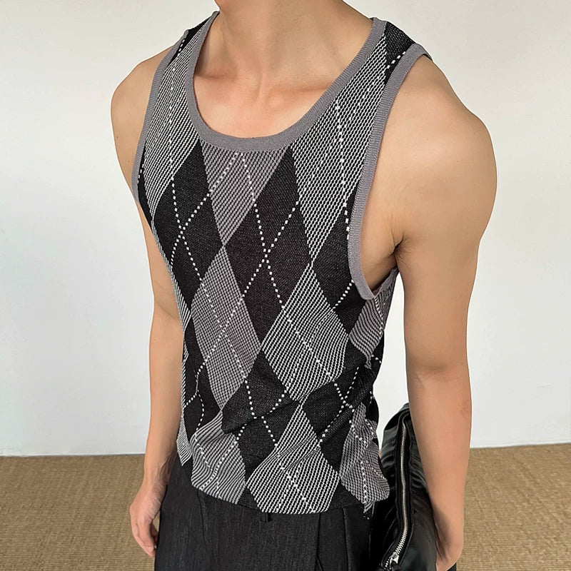 Chein Niche Premium Rhombus Woolen Vest