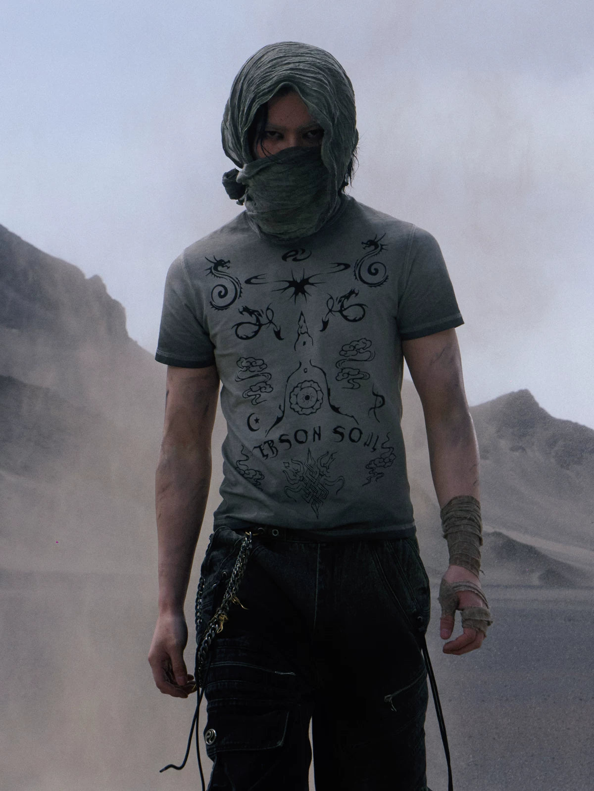 PERSONSOUL * Totem Element Slim Shoulder Tee