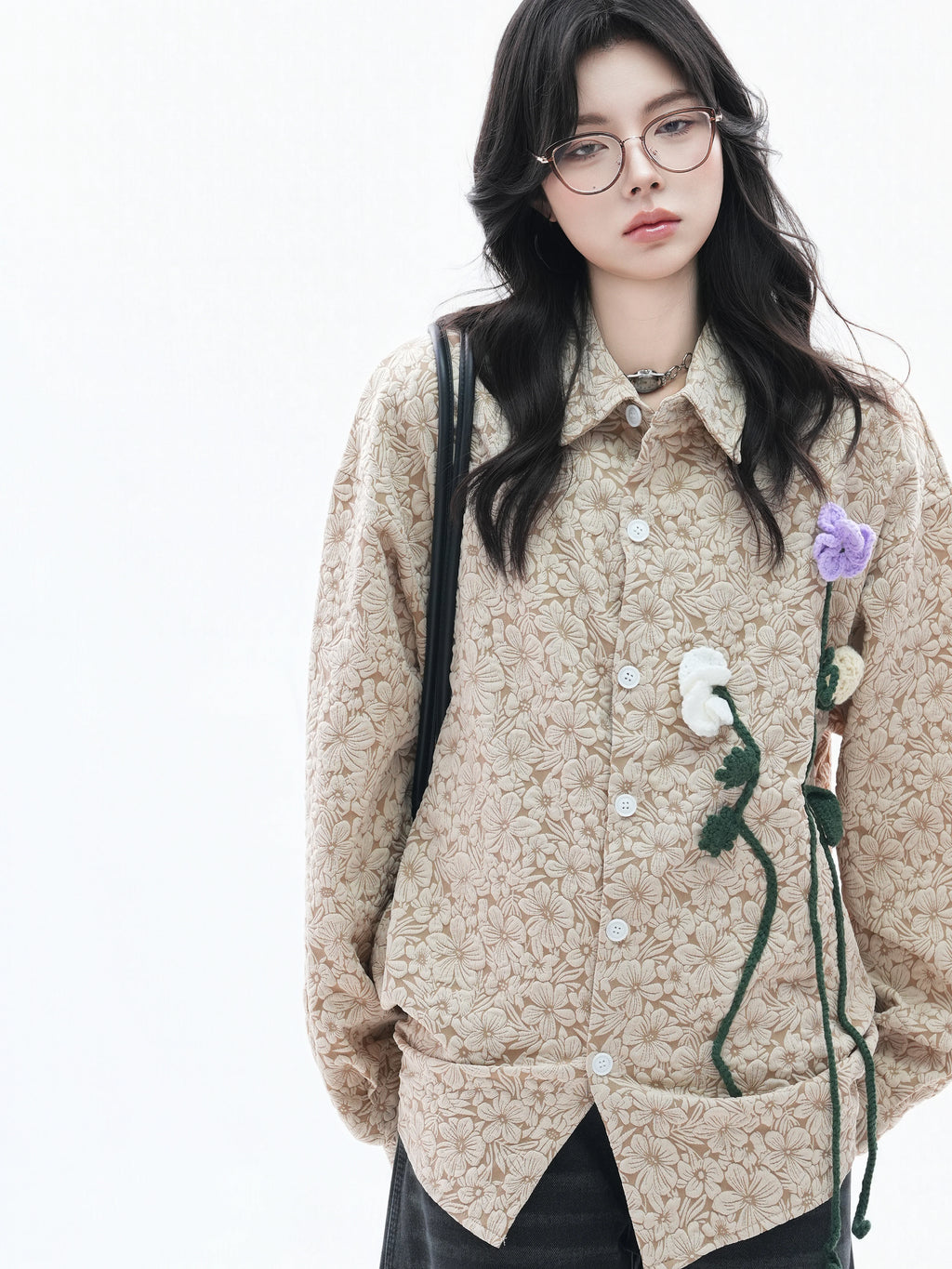 Zuocisankon Three-dimensional Knitted POLO Collar Shirt