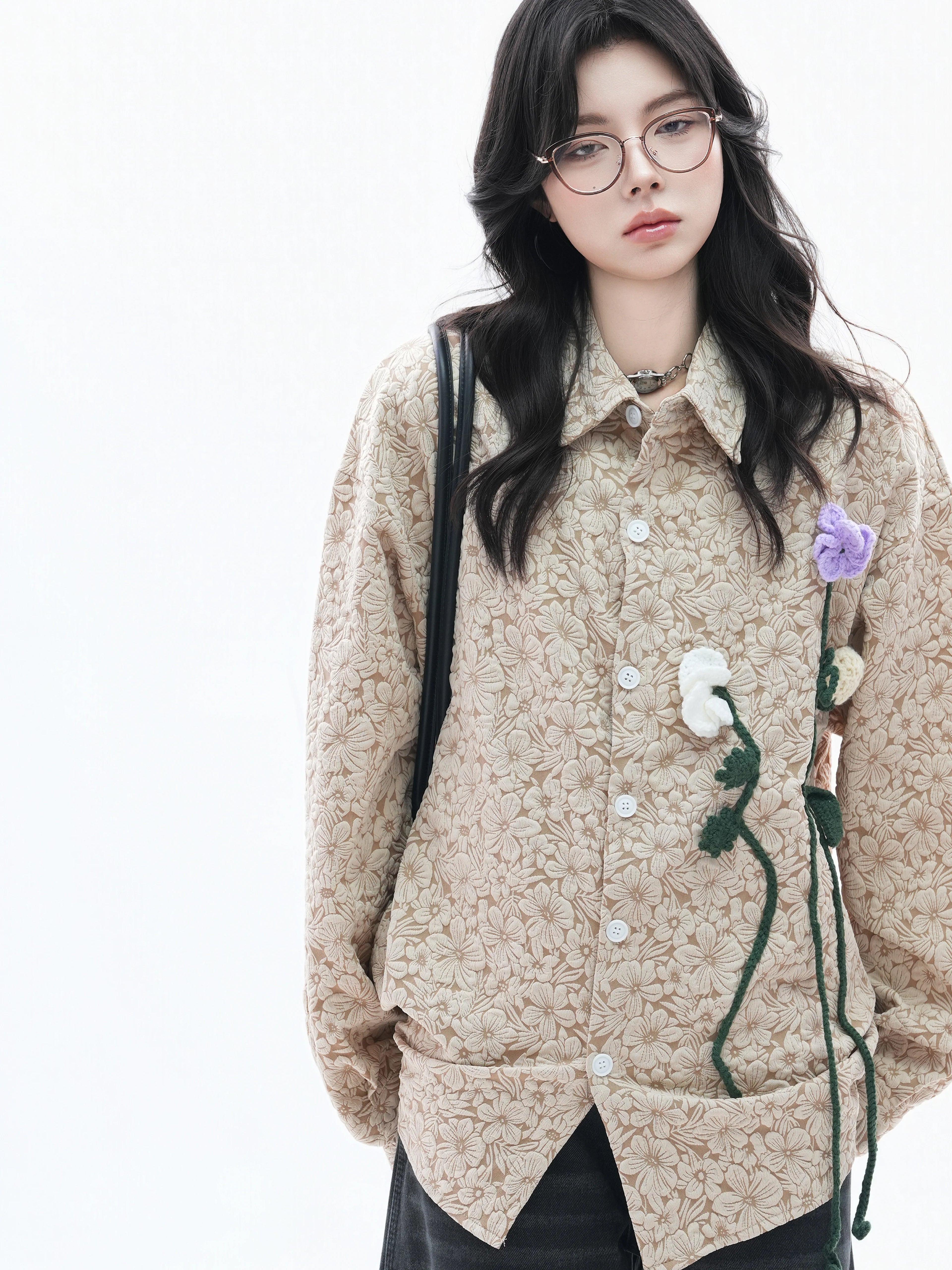 Zuocisankon Three-dimensional Knitted POLO Collar Shirt