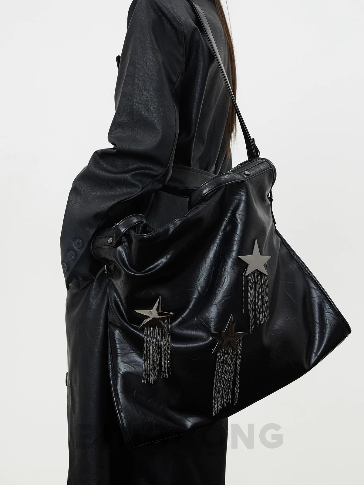 BINGBONG Large Capacity Shoulder Fringed Bag