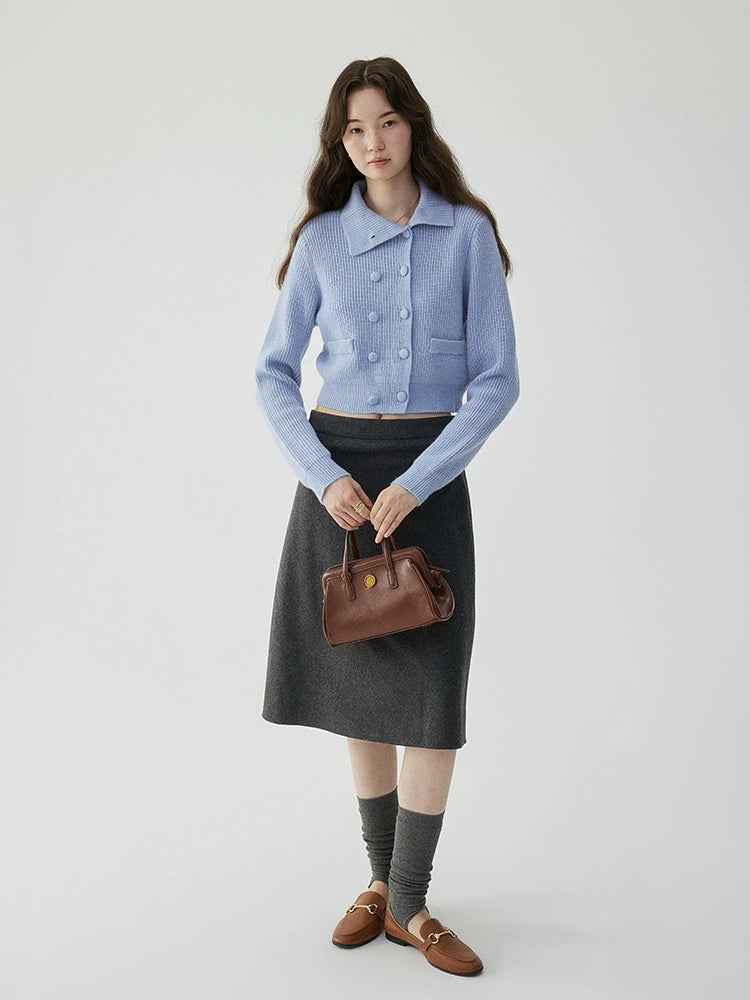 VOOE Skinny Short Knitted Sweater Cardigan