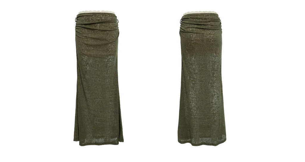 Audwyn Slim and Thin Neck Tube Top Skirt Set