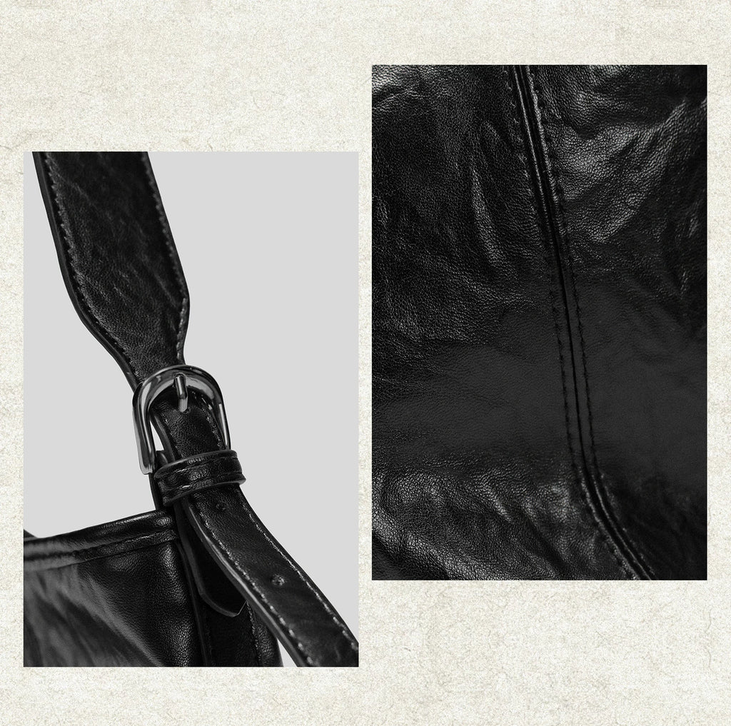 Msmountain Leather Large Capacity Messenger Bag