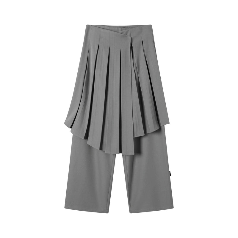 TGNS Stacked Suit Skirt Drape Trousers