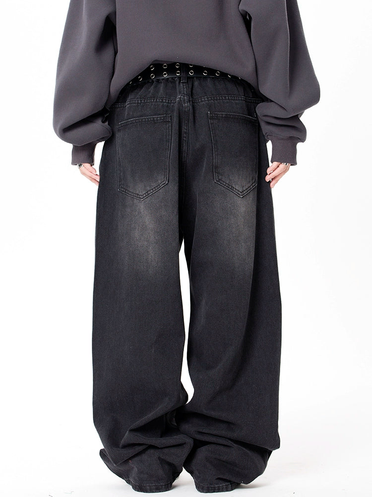 MMBBT Vintage Loose Drape Straight Jeans