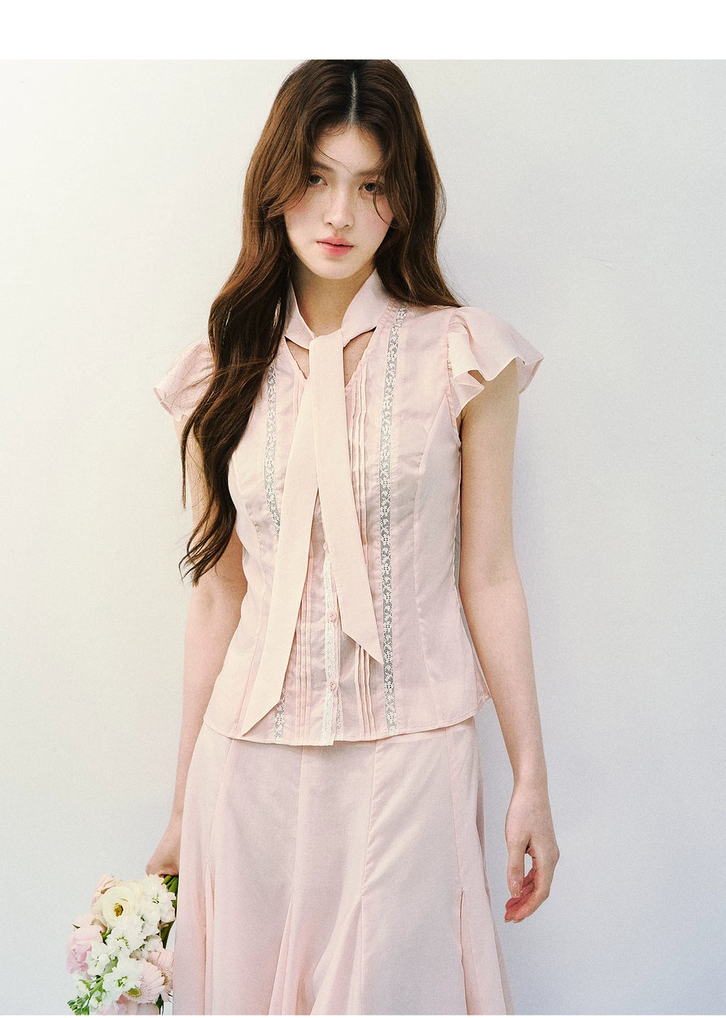 SunsetPark Streamer Ruffle Shirt Skirt Set