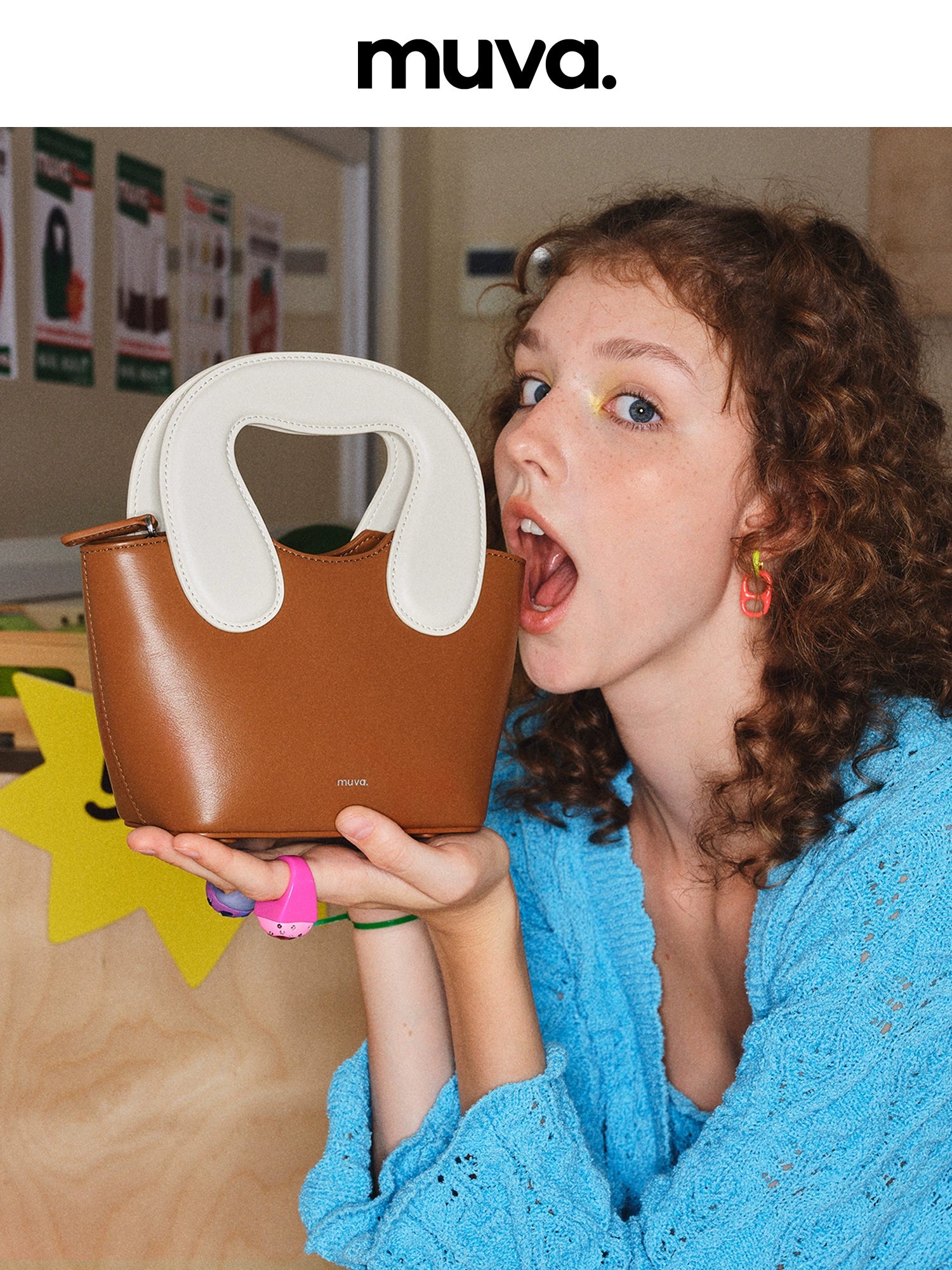 MUVA Vegetable Basket Messenger Bag Portable Tote Bag