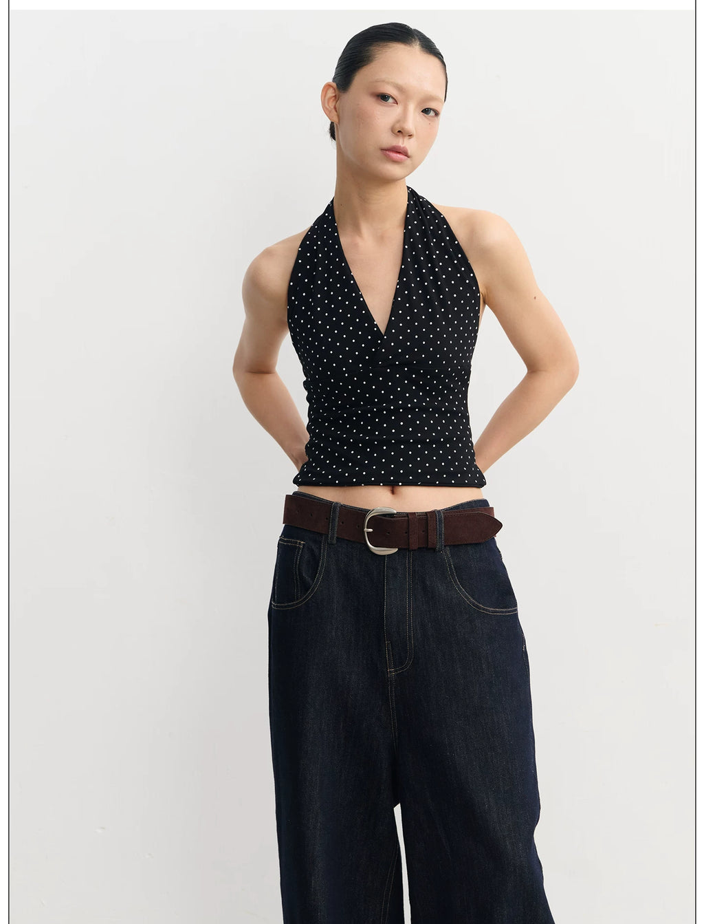 LINY LIBERTY Vintage Polka Dot Neck Sling