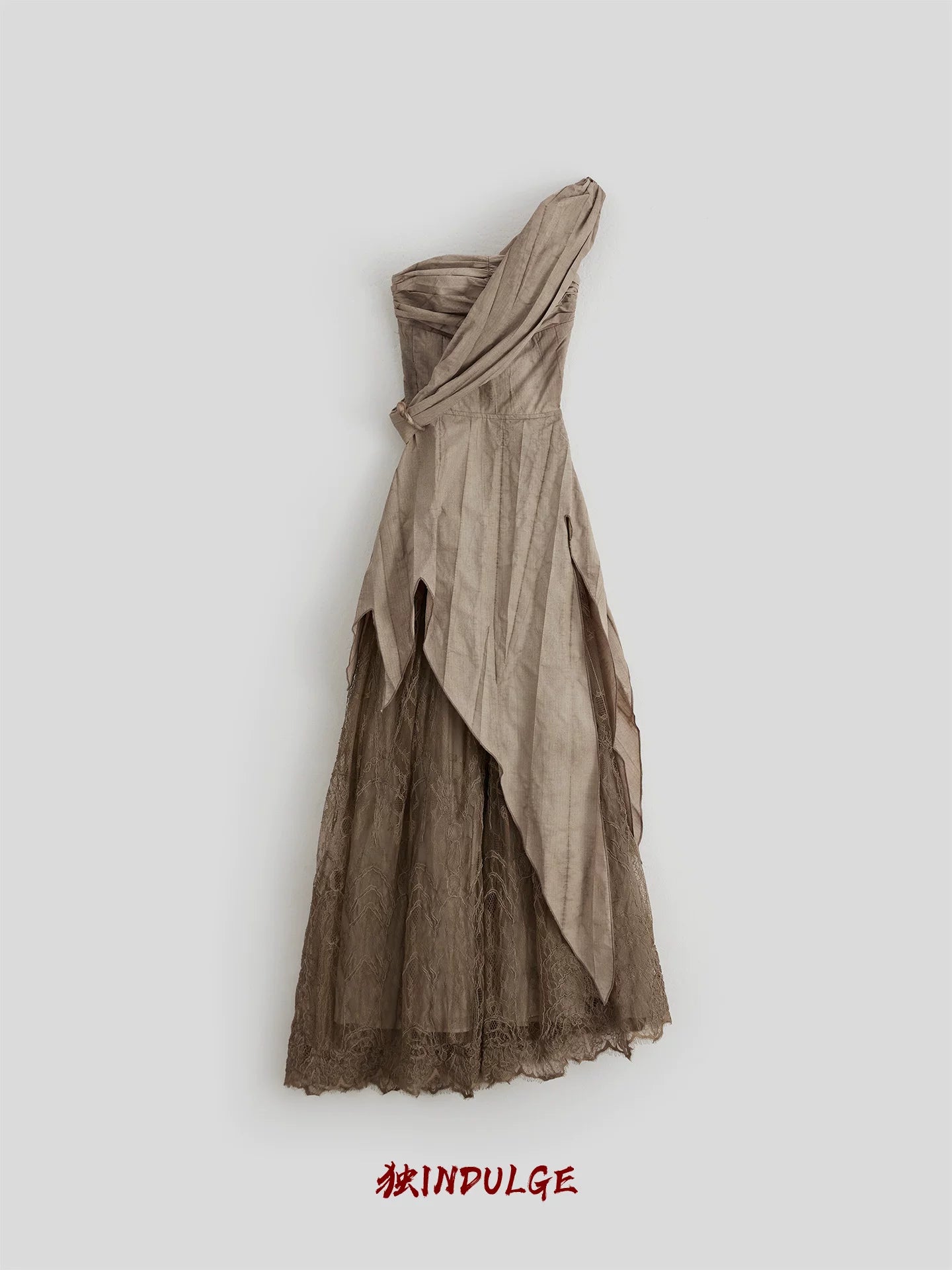 INDULGE Lace Stitching Layered Dress