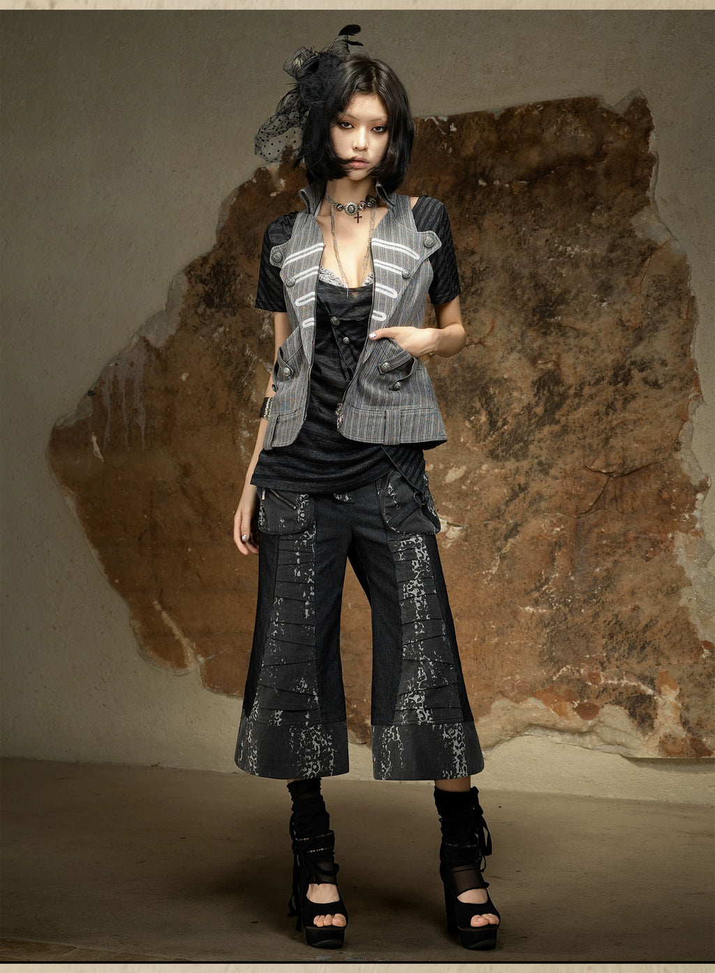 ARIADNAw Casual Spicy Nine-point Pants