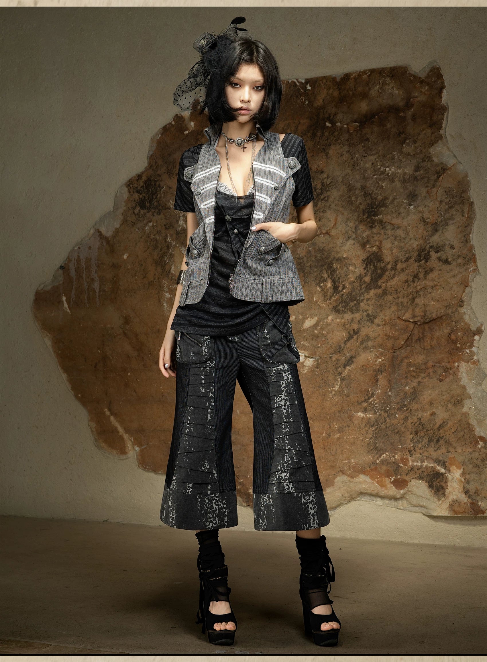 ARIADNAw Casual Spicy Nine-point Pants