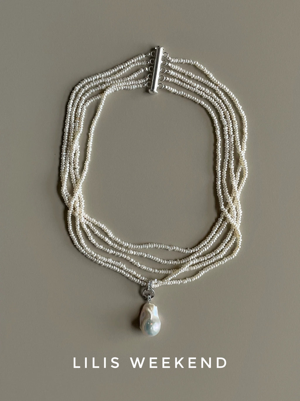 Lilis Weekend Multi-layer Natural Fine Pearl Necklace