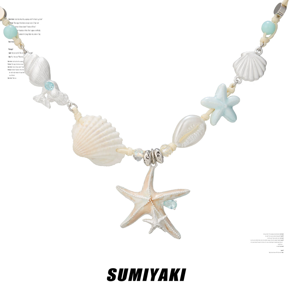 SUMIYAKI Starfish Shell Handmade Beaded Necklace