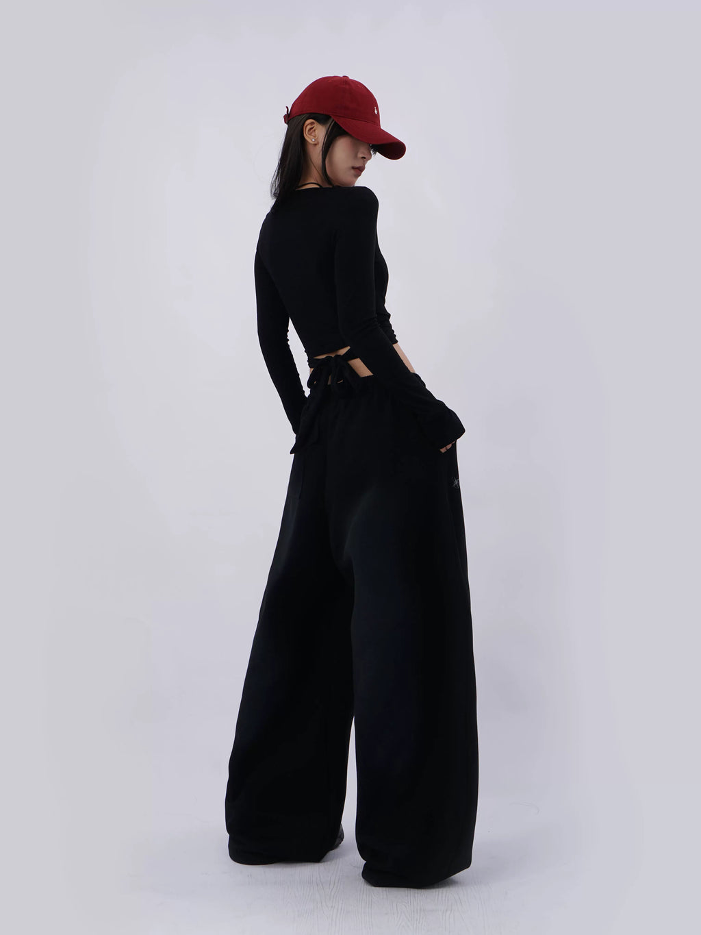 SAMUSAN Streamer Waist Towel Two Wear Casual Long Sleeves