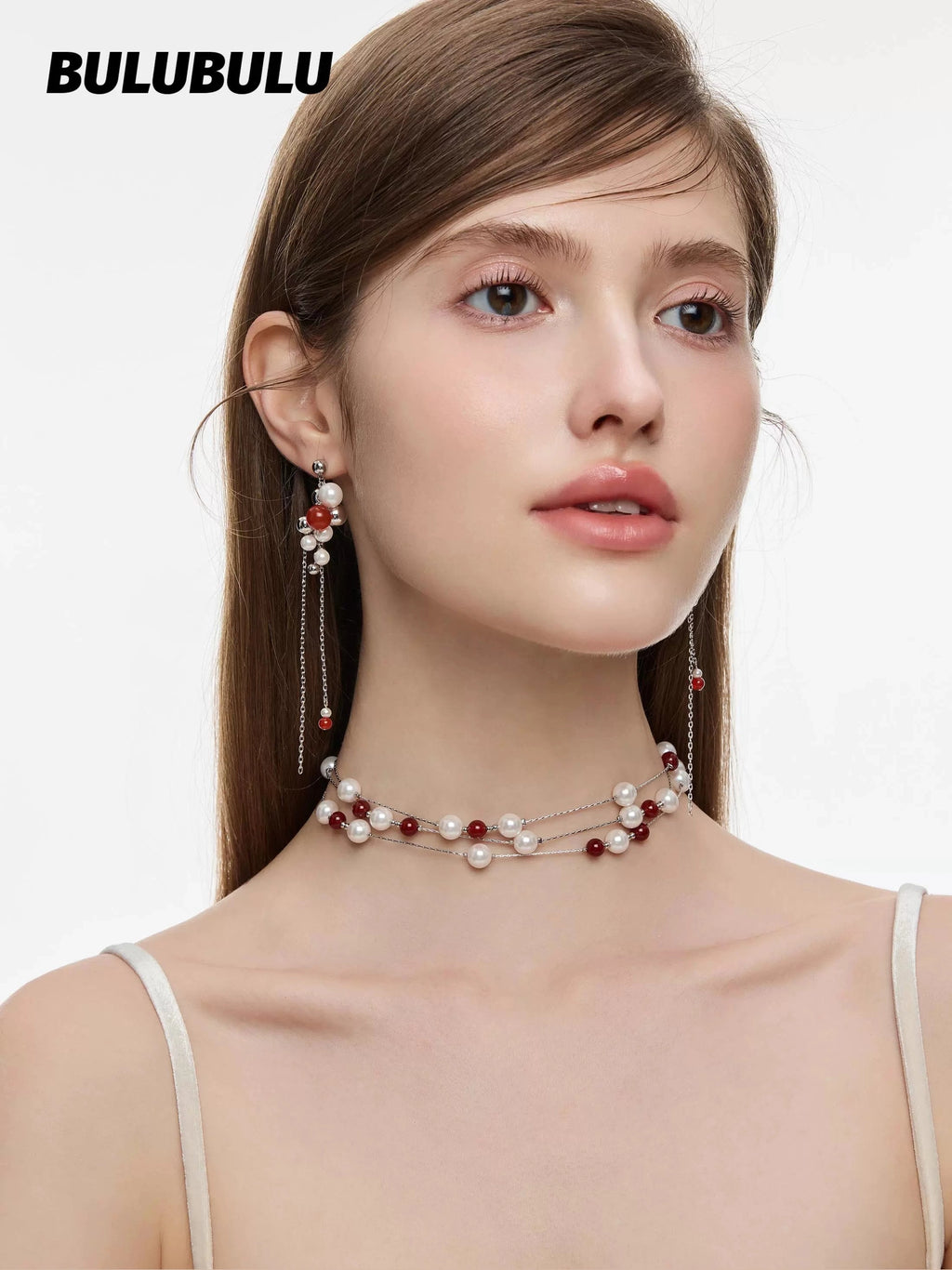 BULUBULU Agate Beaded Stud Earrings