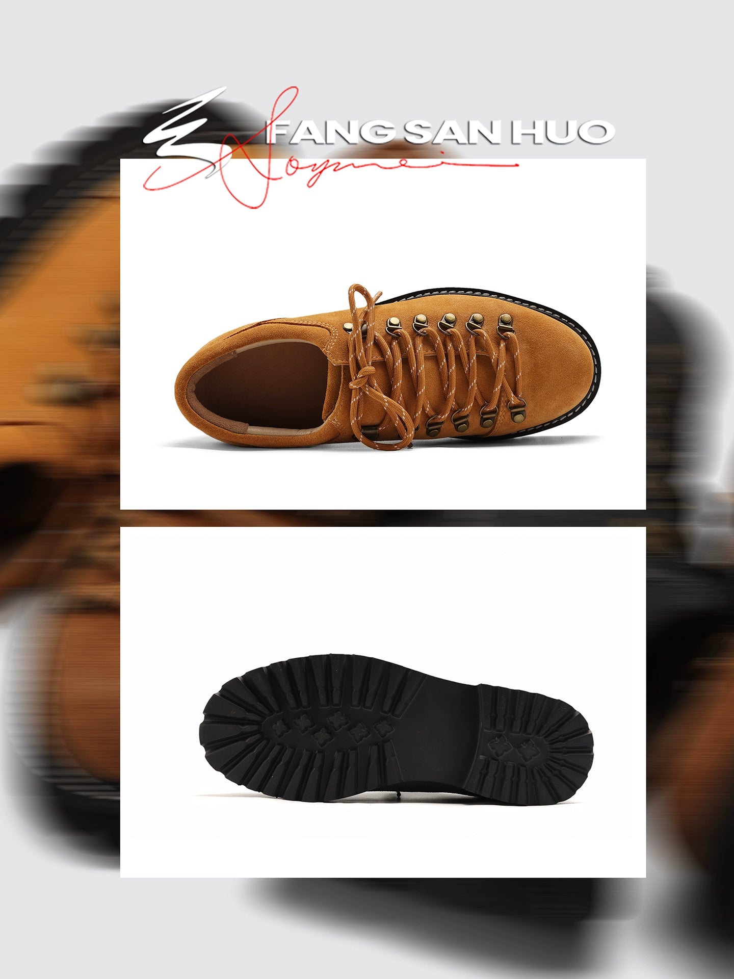 FANGSANHUO Retro Low-top Workwear Shoes