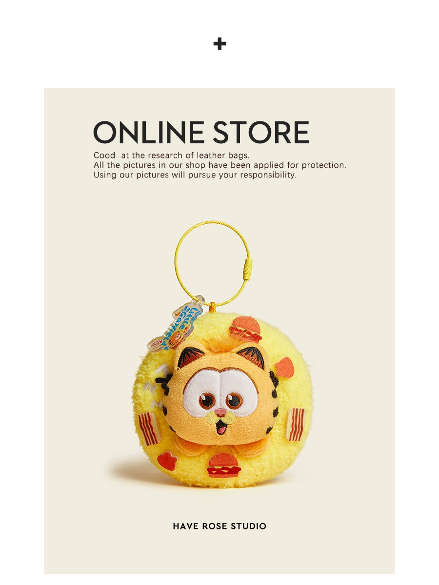 HAVEROSE Garfield Car Keychain Pendant