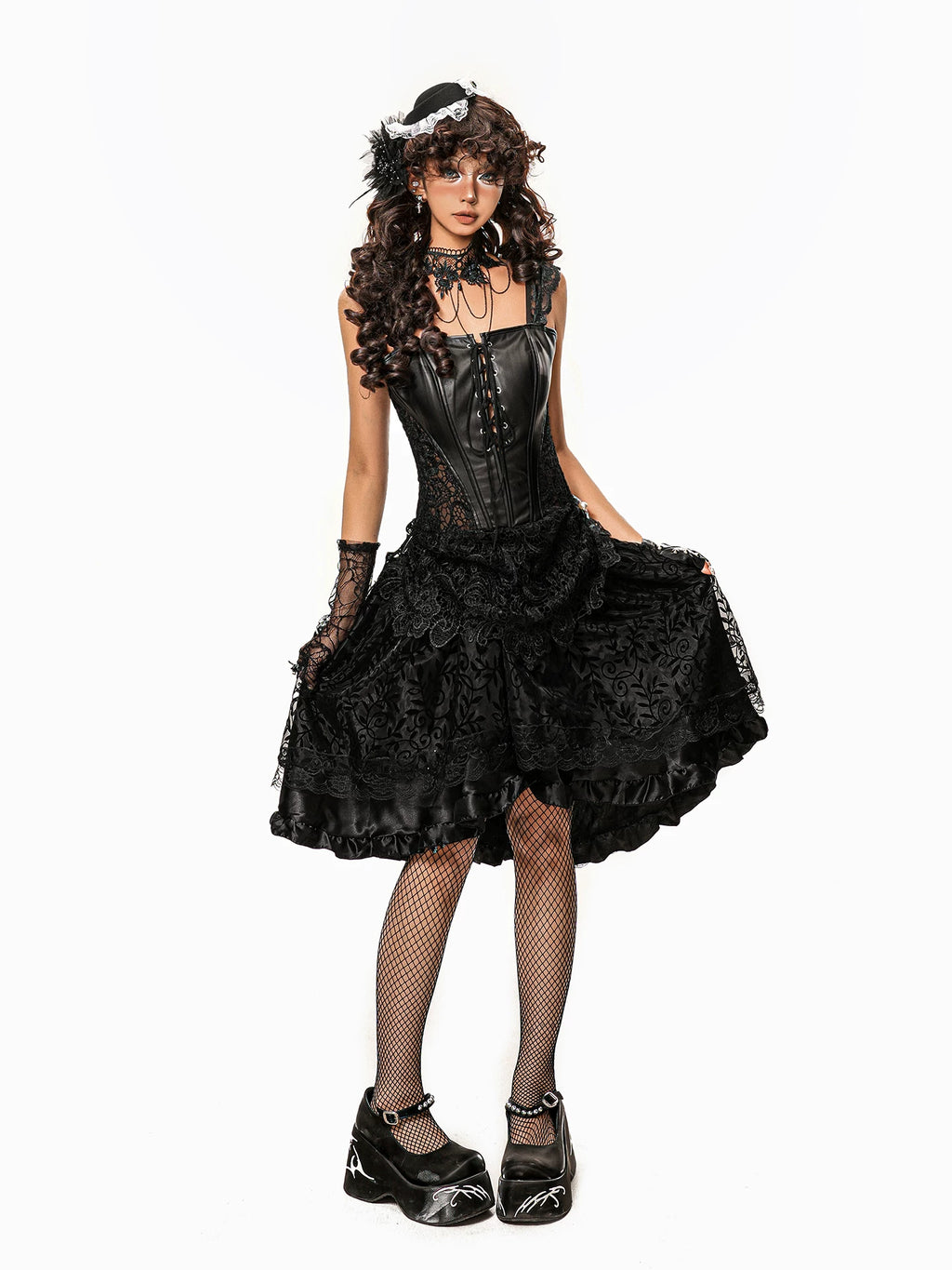 Arielink Irregular Mesh Skirt