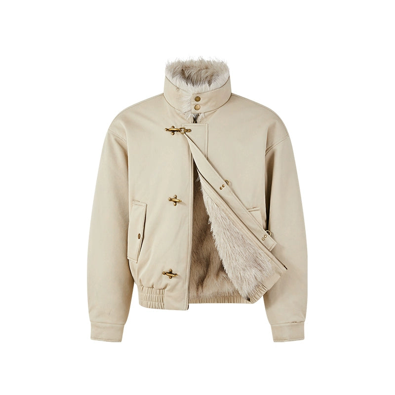 KREATE Aircraft Buckle Pu Leather Jacket