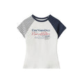 Nariele Letter Print Contrasting Design Tee