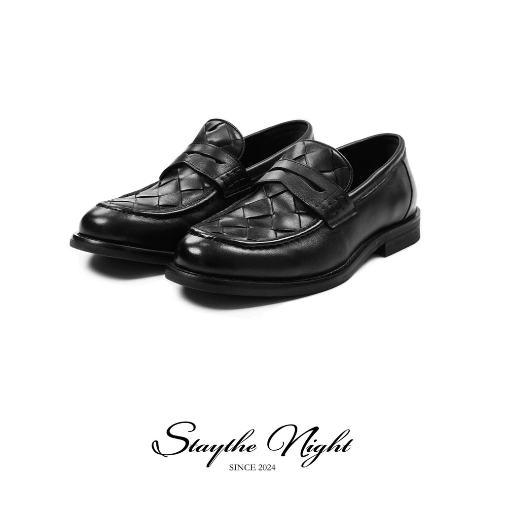 Stay The Night Hand-woven Casual Leather Shoes