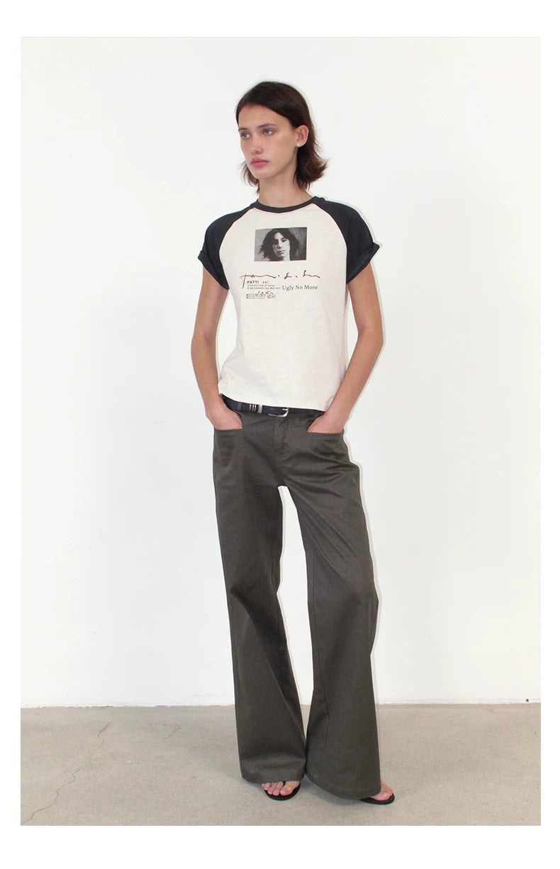 NOT UGLY Vintage Versatile Low Waist Casual Pants