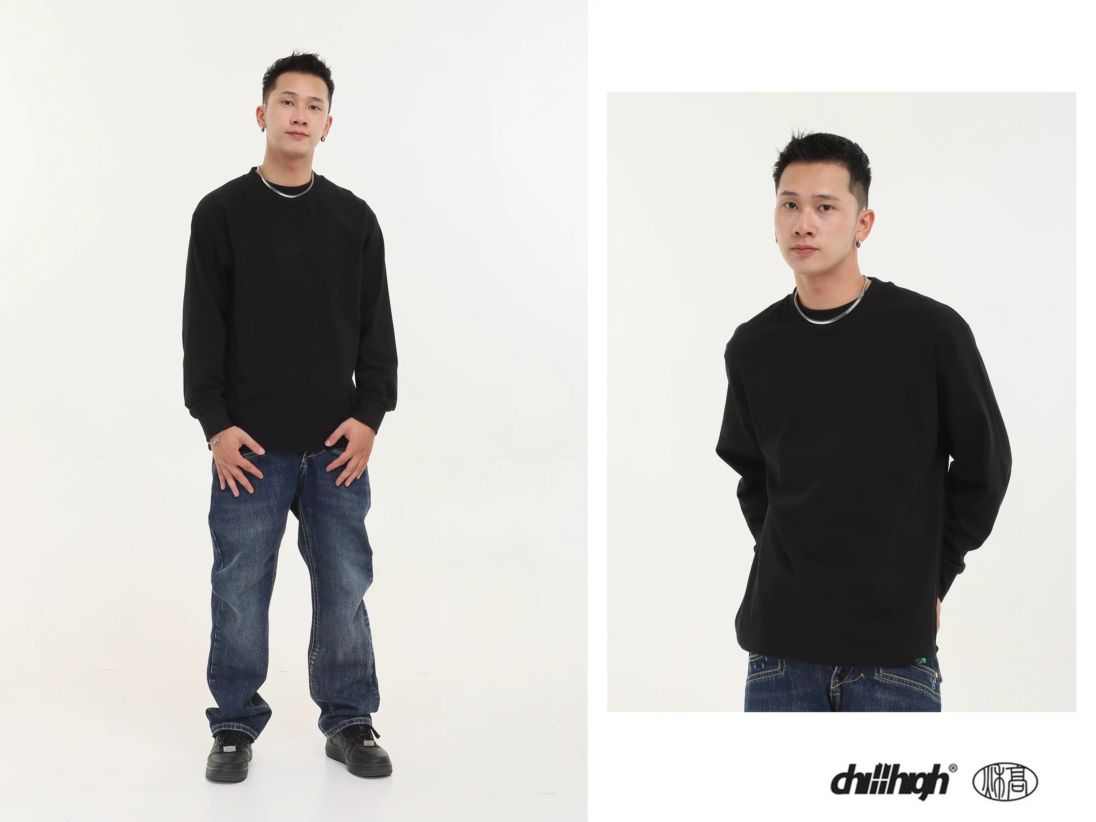 ChillHigh Vintage Crew Neck Loose Casual Long Sleeves