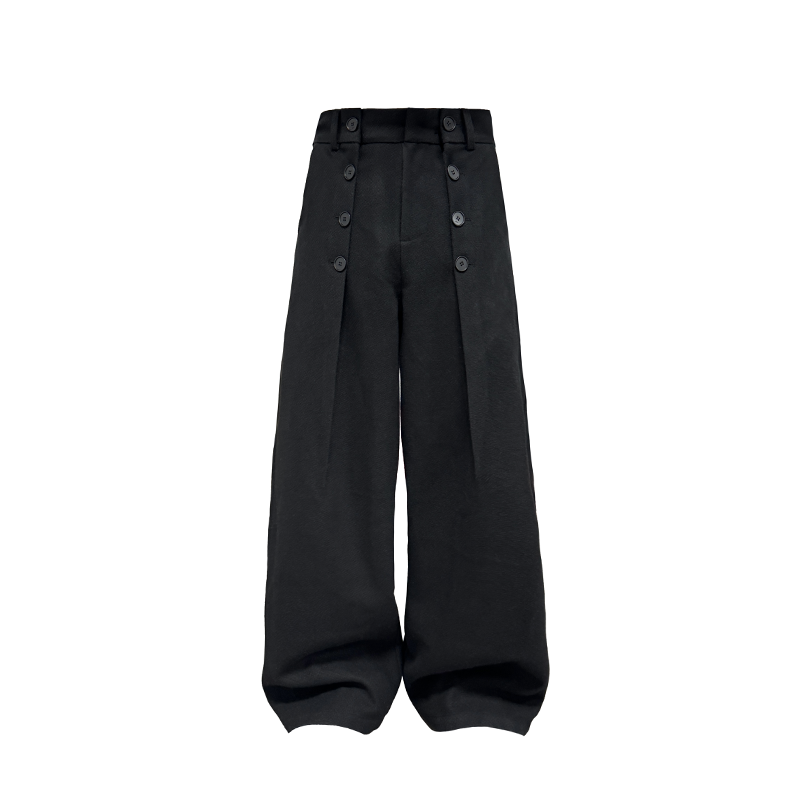 JCAESAR BUTTON Wool PANTS