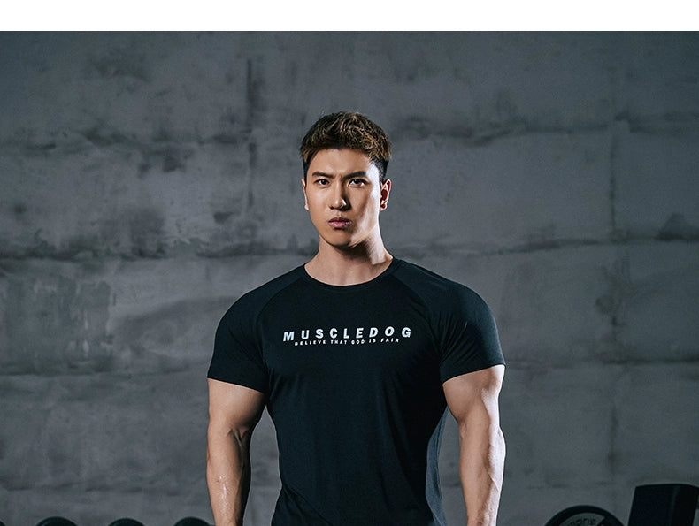 Muscle Dog Slim Fit Cuffs Show Muscle Tee