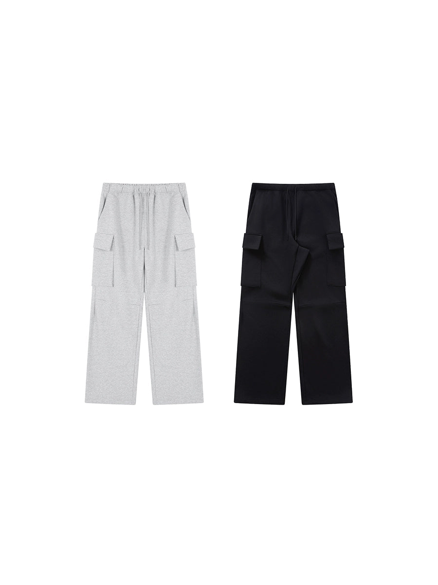 PLUS NO LOGO Pleated Loose Straight Trousers