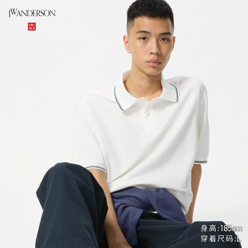 Uniqlo x JW men's and women's fast-drying POLO shirt short-sleeved striped trim T-shirt 25 new 476227
